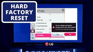 How do Reset an LG Smart TV to Factory Settings  Hard Reset a LG Smart TV [upl. by Nysila403]