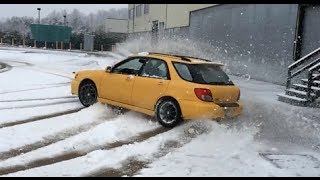 03 Subaru WRX wagon bugeye snow drifting [upl. by Ricard162]