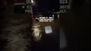 🇮🇹 October 27 2024 Heavy floods in Cairo Montenotte in the Province of Savona Italy [upl. by Eniwtna]