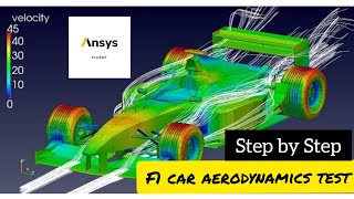 Formula 1 Aerodynamics test by Ansys fluent External Aerodynamics  Lift and drag calculation [upl. by Reede]