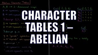 Quantum Chemistry 1211  Character Tables 1 Abelian [upl. by Weathers]