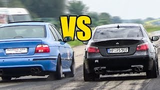 BMW M5 E60 V10 vs M5 E39 V8  REVS BATTLE [upl. by Hgielra]