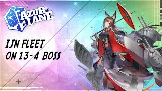 Azur Lane  134 IJN Fleet BOSS  MANUAL [upl. by Esirtal]