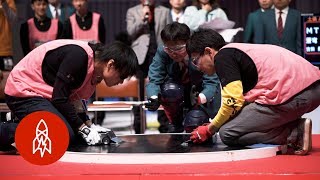 The Freakishly Fast World of Robot Sumo [upl. by Nylirehc]