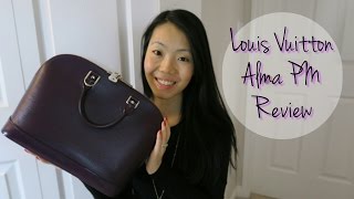 Louis Vuitton Alma PM Review  FashionablyAmy [upl. by Artaed]