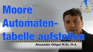 Moore Automatentabelle aufstellen Digitaltechnik [upl. by Ydnelg]