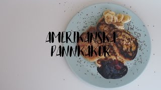 VARDAGSVEGAN  veganska pannkakor  vegan pancakes  amerikanska pannkakor  american pancakes [upl. by Ahcila]