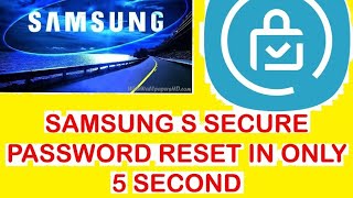 EASY WAY TO RESETRECOVER SAMSUNG S SECURE PASSWORD [upl. by Whall258]