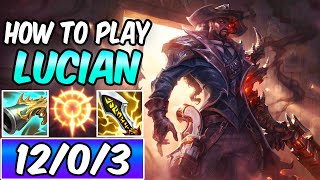 HOW TO PLAY LUCIAN ADC amp CARRY  Best Build amp Runes  Diamond Player Guide  League of Legends  S14 [upl. by Ecnaret111]