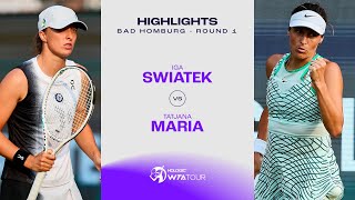 Iga Swiatek vs Tatjana Maria  2023 Bad Homburg Round 1  WTA Match Highlights [upl. by Aikar]