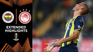 Fenerbahçe vs Olympiacos Extended Highlights  UEL Group Stage MD2  CBS Sports Golazo [upl. by Alie228]