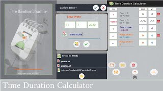 Time Duration Calculator difference between two dates [upl. by Petronia160]