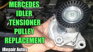 Mercedes Idler Tensioner Pulley Replacement  DIY  iRepair Autos  W164 [upl. by Attenor80]