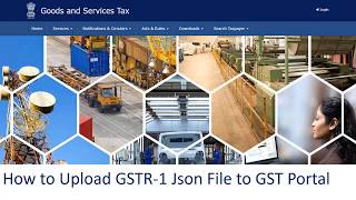 How to Upload the JSon File of GSTR 1 in GST Portal [upl. by Nolyat]