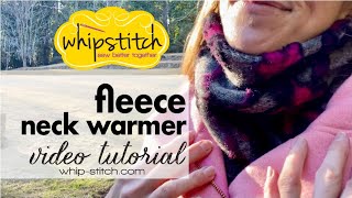 Fleece Neck Warmer Video Tutorial Whipstitch [upl. by Nehepts113]