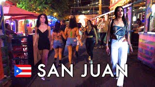 🇵🇷 SAN JUAN NIGHTLIFE DISTRICT PUERTO RICO 4K TOUR [upl. by Bevvy]