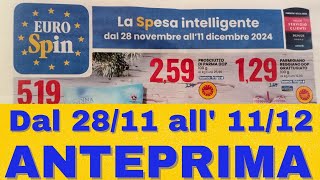 Volantino EUROSPIN dal 28 novembre all 11 dicembre anteprima [upl. by Ducan]