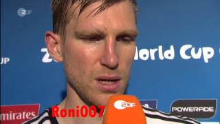 WM 2014 Per Mertesacker im ZDFInterview  Deutschland gegen Algerien 21 [upl. by Wenda507]