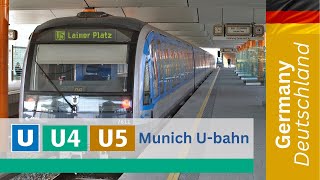 Munich UBahn German  UBahn München  Lines U4 and U5 [upl. by Esilahs]