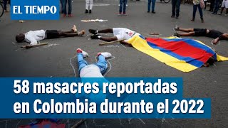 Ya son 58 las masacres reportadas en Colombia durante 2022  El Tiempo [upl. by Marvin650]