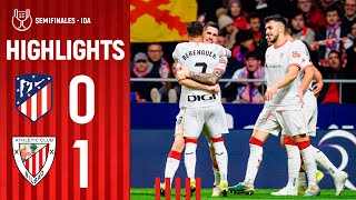 RESUMEN  Atlético de Madrid 01 Athletic Club  Copa 202324 SemifinalIda [upl. by Mufi]