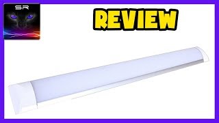 36w 6500k Cool White LED Wall  Ceiling Batten Light REVIEW [upl. by Jarret]