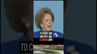 The Iron Lady destroys leftist education margaretthatcher election2024 maga education [upl. by Anuahsat]