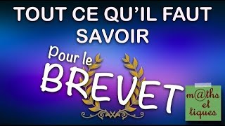 BREVET  TOUT ce quil faut savoir en maths  CONSEILS [upl. by Imhsar]