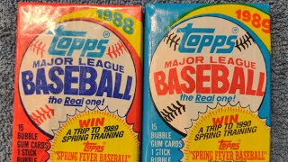 1988 1989 Topps Pack Break part 1 [upl. by Nahtal176]