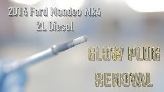 2014 Ford Mondeo Mk4 2l Diesel Glow Plug Removal [upl. by Selrac923]