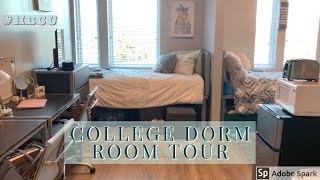 NEW BUILDING DORM ROOM TOUR  Delaware State University [upl. by Alleuqram]