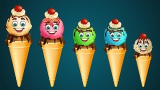 Finger Family Collection  5 Ice Cream Finger Family Songs  Daddy Finger Nursery Rhymes [upl. by Aldin]