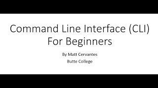 Command Line Interface CLI For Beginners [upl. by Nwotna]