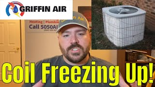 Heat Pump FREEZING UP ICE on COIL [upl. by Eonak505]