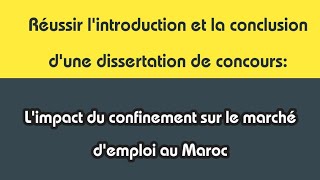 Réussir lintroduction et la conclusion dune dissertation  concours du ministère des Finances [upl. by Zerdna]