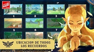 GUIA Ubicación y localización todos los recuerdos  Zelda Breath Of The Wild en español HD [upl. by Kaliope566]