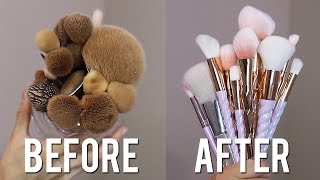 HOW TO CLEAN MAKEUP BRUSHES [upl. by Rodgiva]