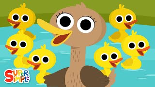 Six Little Ducks  Kids Nursery Rhymes  Super Simple Songs [upl. by Akived]