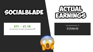 SocialBlade vs My Actual Youtube Earnings 2022  Is SocialBlade Accurate [upl. by Fulviah]