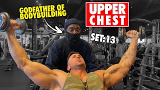 Smashing Upper Chest amp Triceps w The GODFATHER OF BODYBUILDING [upl. by Leorsiy]