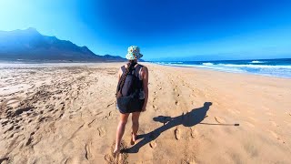 Paradise Beach in Fuerteventura Hiking and Walking in Cofete 🇮🇨 [upl. by Anitnas]