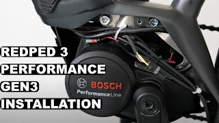 RedPed 3  Bosch Performance Gen3  Tuning Installation EBike [upl. by Yatnohs]