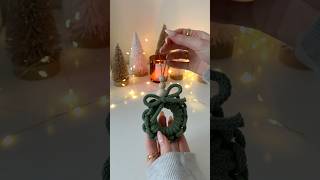 DIY ornament using hellobobbiny macrame cord🤎 easy Christmas craft idea 🎄christmascrafts [upl. by Scutt]