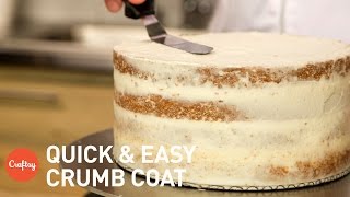 How to crumb coat a cake  Buttercream Tutorial with Erica OBrien [upl. by Inalaek]