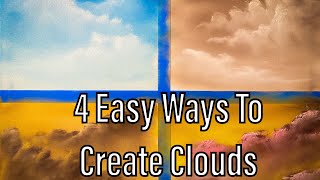 4 Easy Ways To Paint Clouds In Oil  Paintings By Justin [upl. by Assirat]