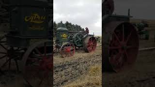 2040 RUMELY TRACTOR RUNNING OLIVER RED RIVER SPECIAL THRESHING MACHINE PART 2 [upl. by Enomas53]