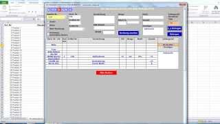 Rechnungen Rechnungsprogramm auf Basis einer Excel Datei VBA Programmierung [upl. by Ulland653]