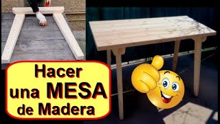 Cómo Hacer una Mesa de Madera Sencilla  Diy Carpintería Fácil [upl. by Laven184]