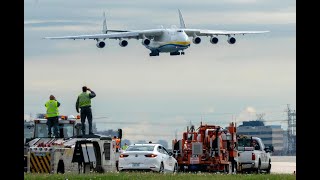 Ан225 МРИЯ Красивая посадка самого большого самолета в Канаде Торонто Видео из кабины экипажа [upl. by Dalia219]