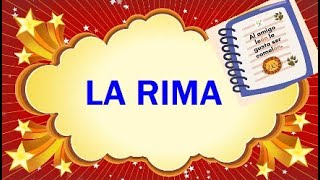 📌 ¿QUÉ ES LA RIMA 📌 EXPLICACIÓN [upl. by Beitch875]